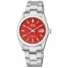 Gevril Men's Automatic West Village Red Dial Stainless Steel Bracelet