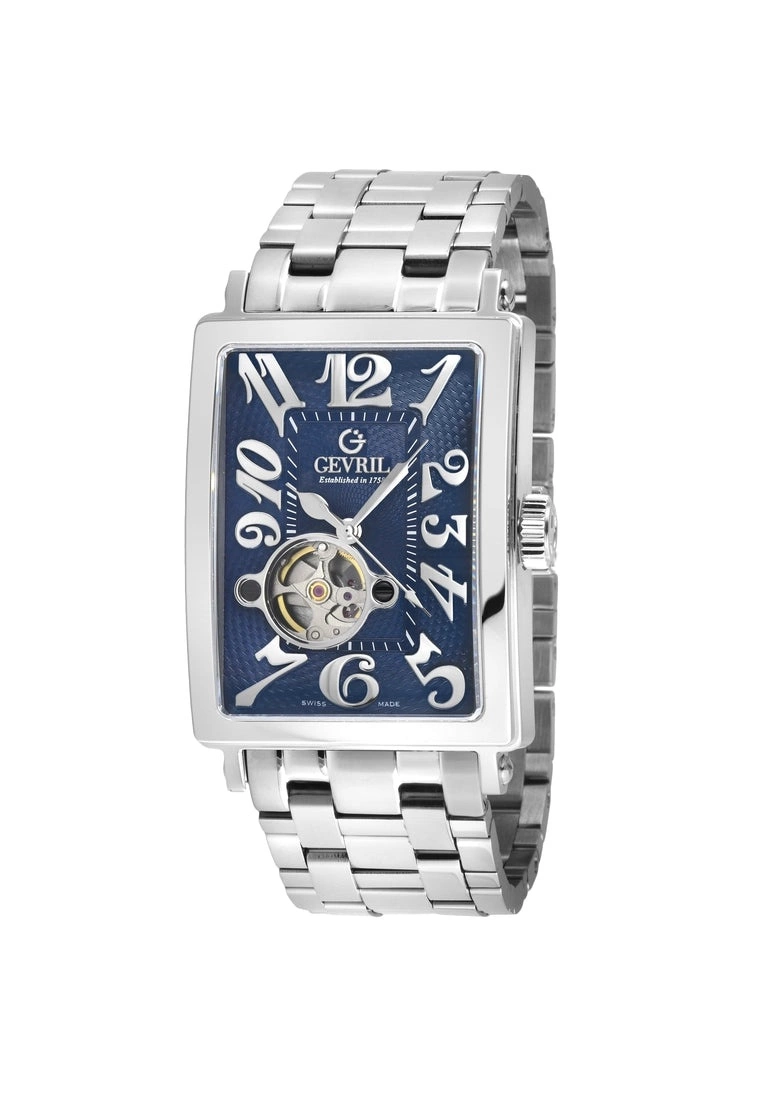 Gevril Men's Avenue of Americas Intravedere 5072B Swiss Automatic Blue Dial Stainless Steel Watch 1 Gevril Men's Avenue of Americas Intravedere 5072B Swiss Automatic Blue Dial Stainless Steel Watch
