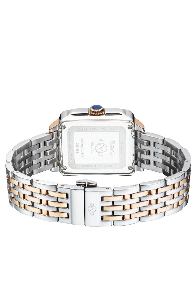 Gevril GV2 Bari Tortoise Women's Mother Of Pearl Dial Two Tone IP Rose Gold Bracelet Diamond Watch 3 Gevril GV2 Bari Tortoise Women's Mother Of Pearl Dial Two Tone IP Rose Gold Bracelet Diamond Watch - Image 3