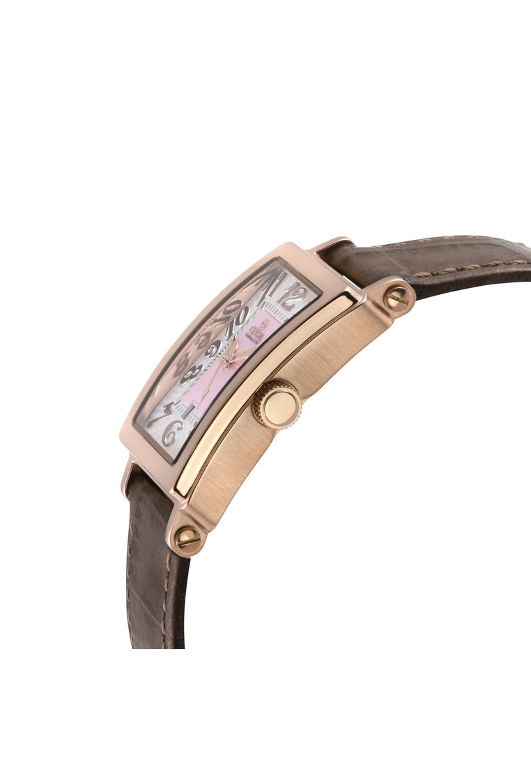 Gevril Ave of Americas Mini Women’s Rose Stainless Steel Case, Pink MOP Dial Watch..Genuine Tan Leather Strap. 2 Gevril Ave of Americas Mini Women’s Rose Stainless Steel Case, Pink MOP Dial Watch..Genuine Tan Leather Strap. - Image 2