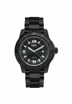 Gevril Men's Seacloud Black Dial Black PVD Watch