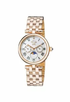 Gevril GV2 Florence Women's Mother of Pearl Dial Diamond Cut Ring on Dial IP Rose Gold Bracelet Watch