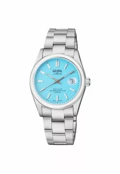 Gevril Men's Automatic West Village Aqua Dial Stainless Steel Bracelet