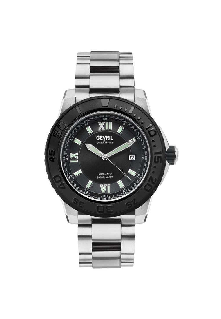 Gevril Men's Seacloud Black Dial Stainless Steel Watch 1 Gevril Men's Seacloud Black Dial Stainless Steel Watch