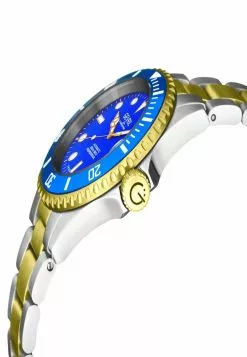 Gevril Men's Wall Street Blue Dial Two Tone IP Gold Stainless Steel Bracelet Watch -Gevril Sales Shop gevril 0287 2048436 3