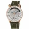 Gevril Men's Wallabout Silver Dial Leather Strap Watch