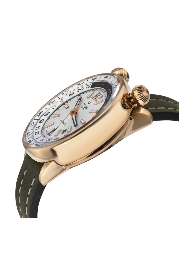 Gevril Men's Wallabout Silver Dial Leather Strap Watch 2 Gevril Men's Wallabout Silver Dial Leather Strap Watch - Image 2