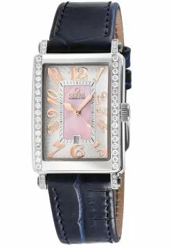 Gevril Women's Avenue of Americas Mini MOP Dial Leather Watch