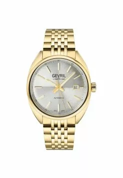 Gevril Five Points Men's 48704 Swiss Made Automatic Sellita SW200 Yellow Gold Stainless Steel Luminous Date Watch
