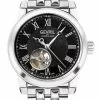 Gevril Men's Madison SS Black Dial SS Band