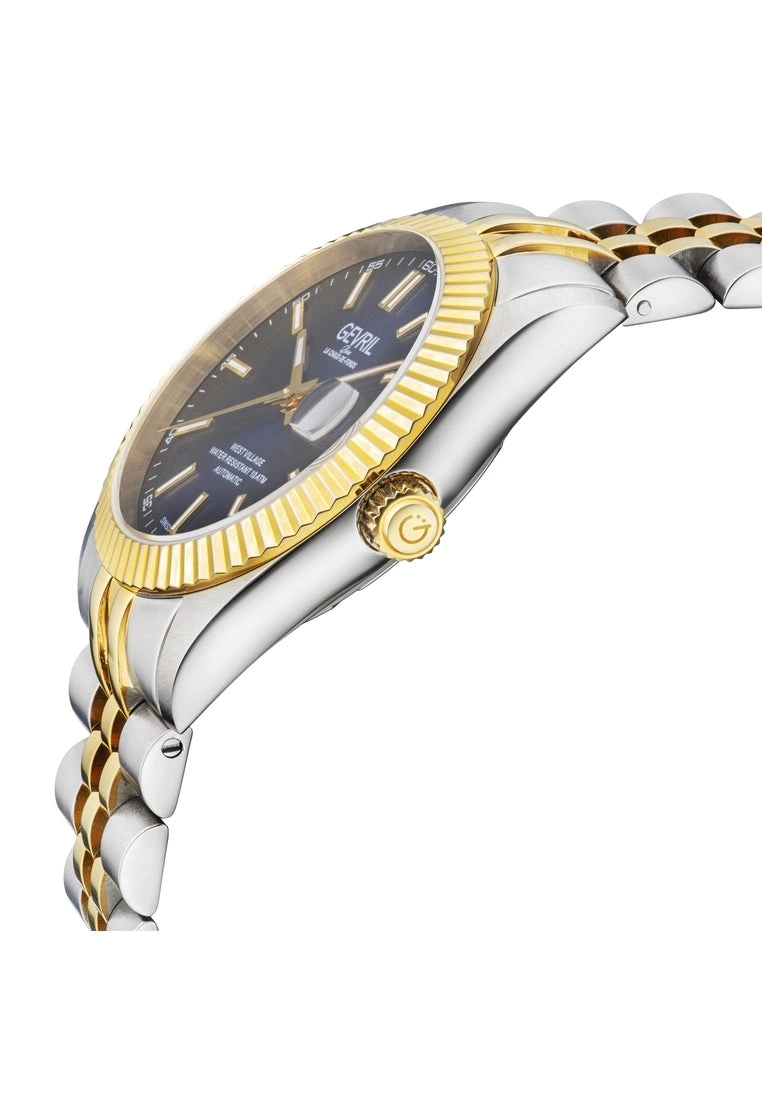 Gevril Men's Automatic West Village Blue Sunray Dial IPYG Stainless Steel Bracelet 2 Gevril Men's Automatic West Village Blue Sunray Dial IPYG Stainless Steel Bracelet - Image 2