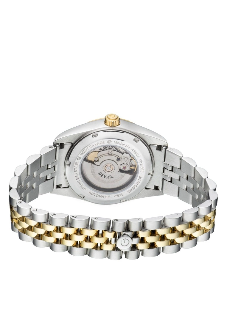 Gevril Men's Automatic West Village Blue Sunray Dial IPYG Stainless Steel Bracelet 3 Gevril Men's Automatic West Village Blue Sunray Dial IPYG Stainless Steel Bracelet - Image 3