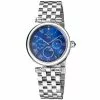 Gevril GV2 Florence Women's Blue Mother of Pearl Dial Diamond Cut Ring on Dial Stainless Steel Bracelet Watch