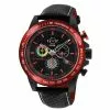 Gevril GV2 Men's Scuderia White Dial Black Leather Chronograph Date Watch