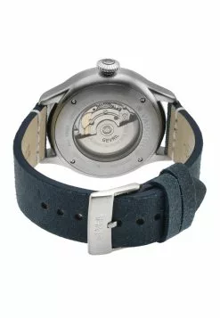 Gevril Men's Vaughn SS Case, SS Bezel Blue/White Dial, Genuine Leather Strap -Gevril Sales Shop gevril 0314 9181536 3