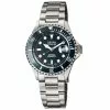 Gevril Men's Wall Street BLU Dial Blu Ceramic Bezel Stainless Steel Bracelet