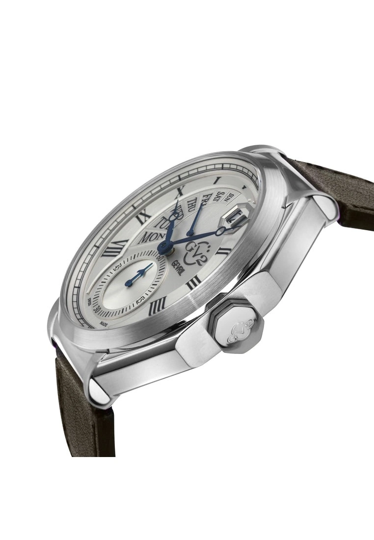 Gevril GV2 Men's Marchese 42420 Swiss Quartz Genuine Italian Brown Leather Watch 2 Gevril GV2 Men's Marchese 42420 Swiss Quartz Genuine Italian Brown Leather Watch - Image 2