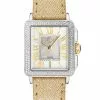 Gevril GV2 Padova 12304 Women's Swiss Quartz Beige Leather Diamond Watch