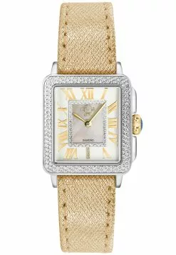 Gevril GV2 Padova 12304 Women's Swiss Quartz Beige Leather Diamond Watch