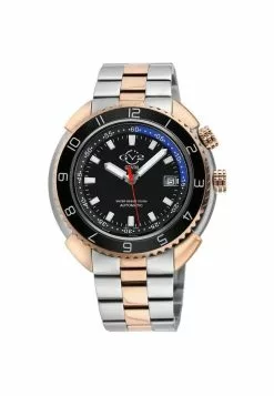 Gevril GV2 Squalo Men's 42401 Swiss Automatic Black Dial Two-Tone Stainless Steel Luminous Date Watch