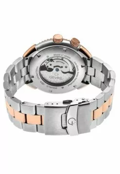 Gevril GV2 Squalo Men's 42401 Swiss Automatic Black Dial Two-Tone Stainless Steel Luminous Date Watch -Gevril Sales Shop gevril 0333 7298436 3