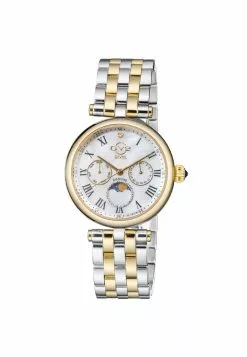 Gevril GV2 Florence Women's Mother of Pearl Dial Diamond Cut Ring on Dial Two Tone IP Gold Bracelet Watch