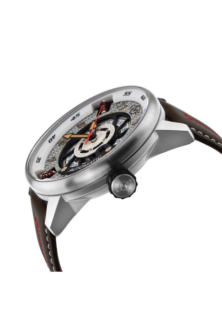Gevril GV2 Motorcycle 1314 Swiss Automatic Mechanical Mens Brown Leather Watch 2 Gevril GV2 Motorcycle 1314 Swiss Automatic Mechanical Mens Brown Leather Watch - Image 2