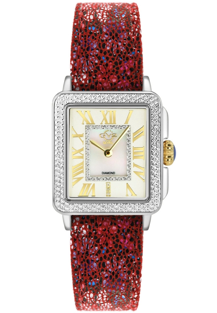 Gevril GV2 Padova Women's-Leather Red Strap 1 Gevril GV2 Padova Women's-Leather Red Strap
