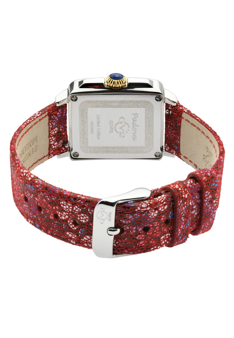 Gevril GV2 Padova Women's-Leather Red Strap 2 Gevril GV2 Padova Women's-Leather Red Strap - Image 2