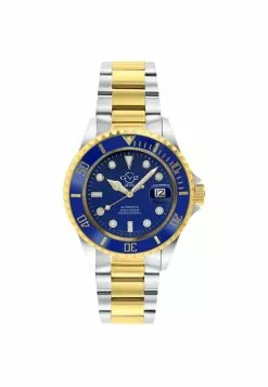 Gevril GV2 Men's Liguria 42253 Swiss Automatic Blue Dial Two Tone Stainless Steel Date Watch