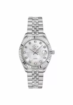 Gevril GV2 Naples 12405 Women's Swiss Quartz Stainless Steel Diamond Date Watch