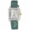 Gevril GV2 Women's Bari Mother of Pearl Dial Two Tone IP RG Case Leather Strap Watch