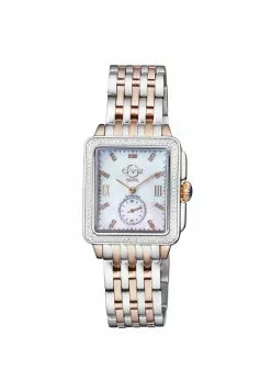 Gevril GV2 Women's Bari Mother of Pearl Dial Two Tone IP Rose Gold/SS Bracelet Watch