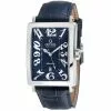 Gevril Men's Avenue of America's Stainless Steel Blue dial, Genuine Blue Leather Band