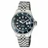 Gevril Men's Wall Street BLU Dial BLU Ceramic Bezel Stainless Steel Bracelet