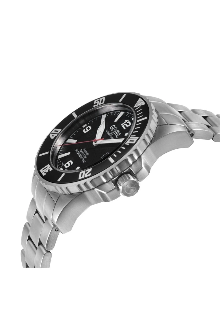 Gevril Men's Canal Street 316L Stainless Steel Case, Black/White Dial, two toned 316L Stainless Steel SS/IPYG Bracelet. 2 Gevril Men's Canal Street 316L Stainless Steel Case, Black/White Dial, two toned 316L Stainless Steel SS/IPYG Bracelet. - Image 2