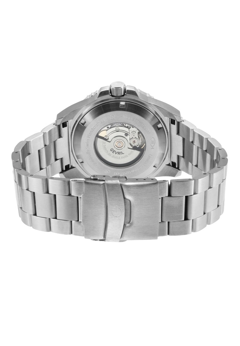 Gevril Men's Canal Street 316L Stainless Steel Case, Black/White Dial, two toned 316L Stainless Steel SS/IPYG Bracelet. 3 Gevril Men's Canal Street 316L Stainless Steel Case, Black/White Dial, two toned 316L Stainless Steel SS/IPYG Bracelet. - Image 3