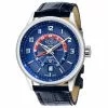 Gevril GV2 Men's Giromondo 42302 Swiss Quartz Blue Leather Date Watch