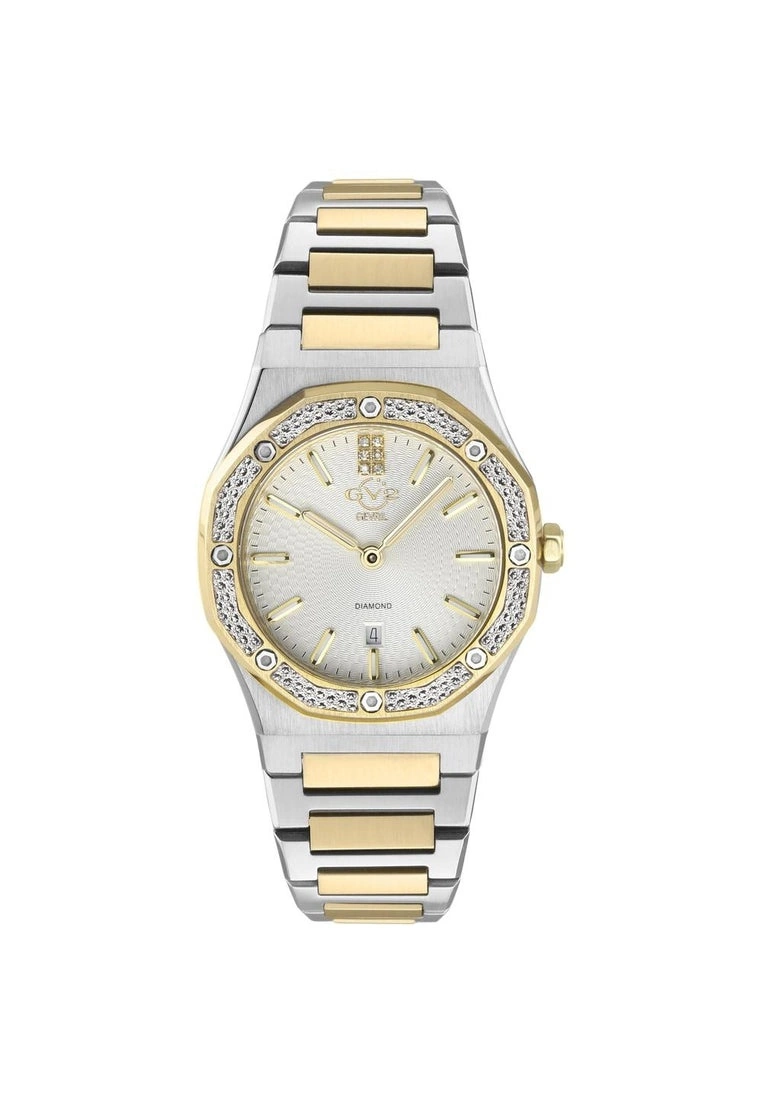 Gevril GV2 Palmanova Women's Silver Dial two tone yellow gold watch 1 Gevril GV2 Palmanova Women's Silver Dial two tone yellow gold watch