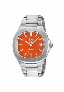 Gevril GV2 Automatic Men's Potente Orange Dial 316L Stainless Steel Bracelet Watch
