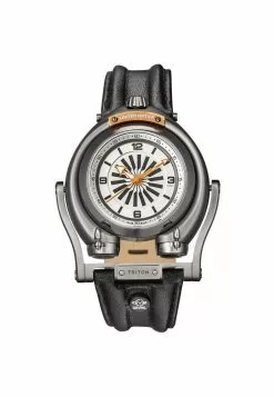 Gevril GV2 Triton Men's Silver Dial Calfskin Black Leather Watch