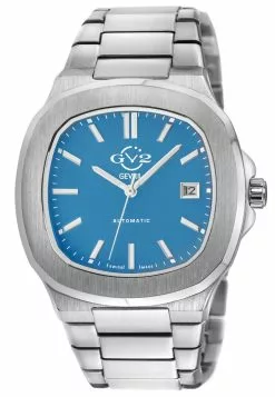 Gevril GV2 Automatic Men's Potente Sky Blue Dial 316L Stainless Steel Bracelet Watch