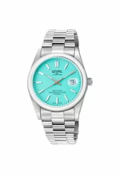 Gevril Men's Automatic West Village Tiffany Green Dial Stainless Steel Bracelet