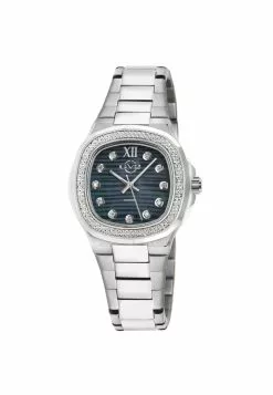 Gevril GV2 Potente Lady Black MOP dial, 316L Stainless Steel Diamond Watch
