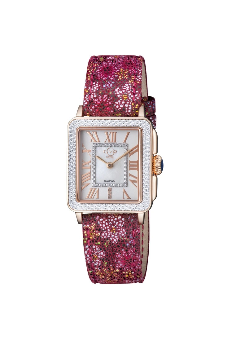 Gevril GV2 Padova Women's-Leather Dark Pink Strap 1 Gevril GV2 Padova Women's-Leather Dark Pink Strap