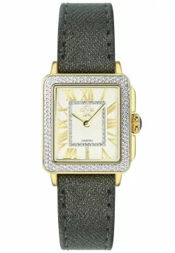 Gevril GV2 Padova 12303 Women's Swiss Quartz Black Leather Diamond Watch