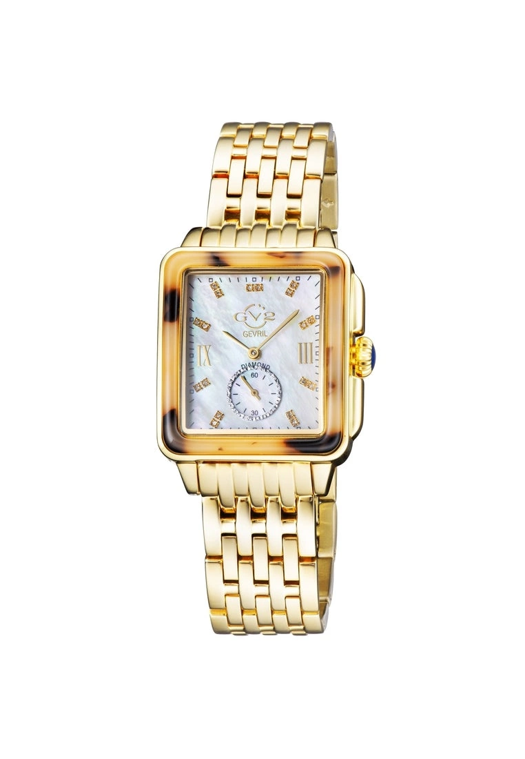 Gevril GV2 Women's Bari Tortoise Mother of Pearl Dial Two Tone SS/YG Bracelet Watch 1 Gevril GV2 Women's Bari Tortoise Mother of Pearl Dial Two Tone SS/YG Bracelet Watch