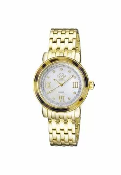 Gevril GV2 Women's Marsala Tortoise Mother Of Pearl Dial IP YG Bracelet Watch