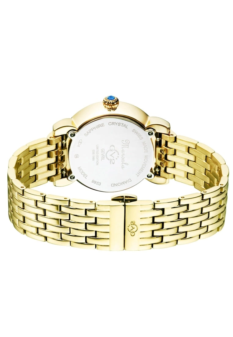 Gevril GV2 Women's Marsala Tortoise Mother Of Pearl Dial IP YG Bracelet Watch 3 Gevril GV2 Women's Marsala Tortoise Mother Of Pearl Dial IP YG Bracelet Watch - Image 3