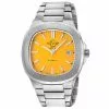 Gevril GV2 Automatic Men's Potente Mustard Dial 316L Stainless Steel Bracelet Watch